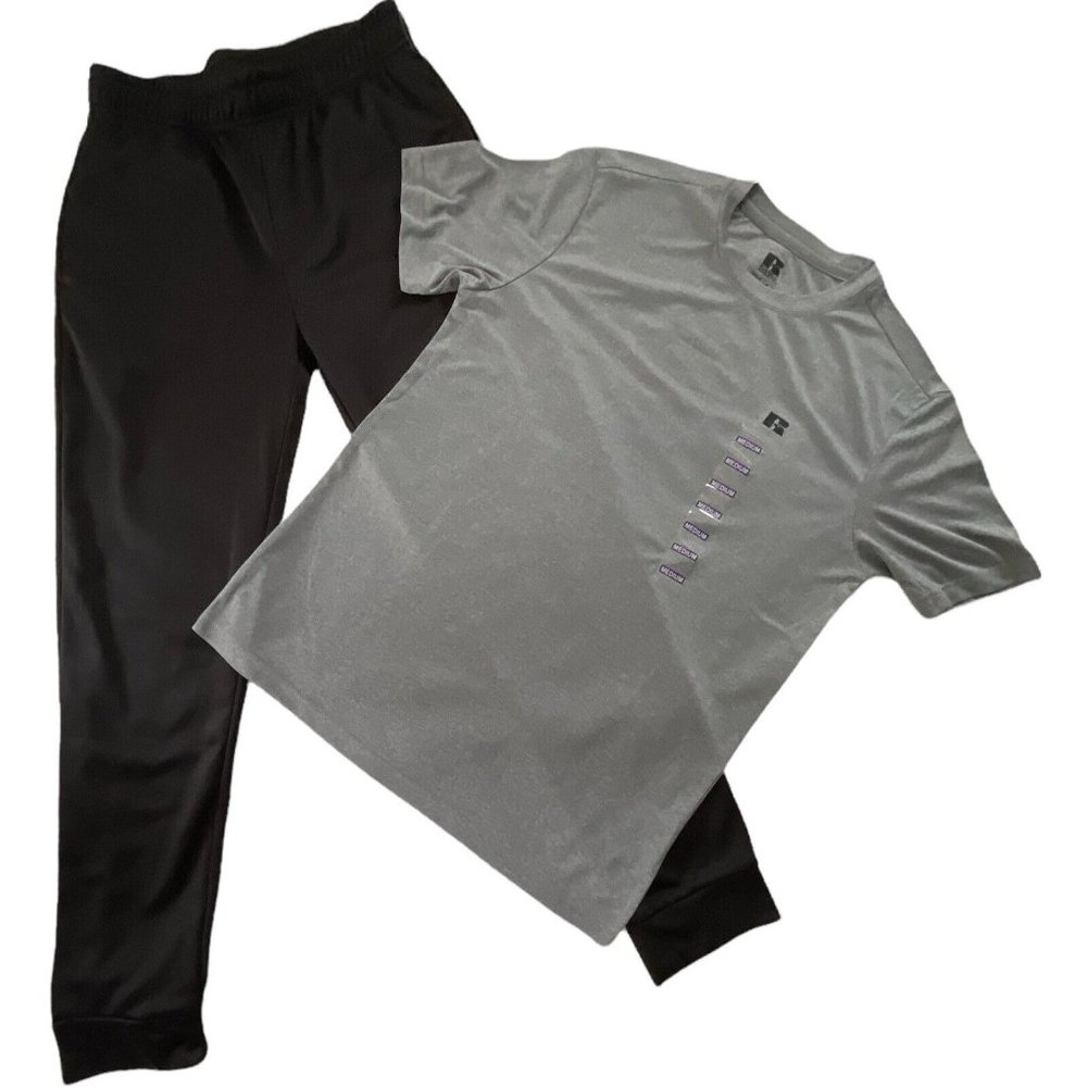 Men’s 2 pack  Set Joggers/ Tee RUSSELL ATHLETIC Size XL Grey/Black